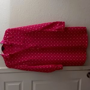 The Limited Ashton Shirt Dress-Pink w/polka dots, belt S-Small